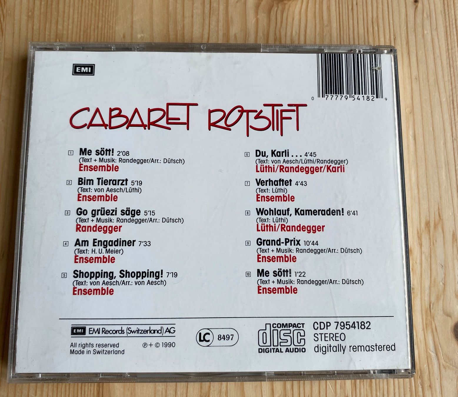 CD: Cabaret Rotstift: Me sött – Usato da Weinfelden venduto da Cheyenne21 1