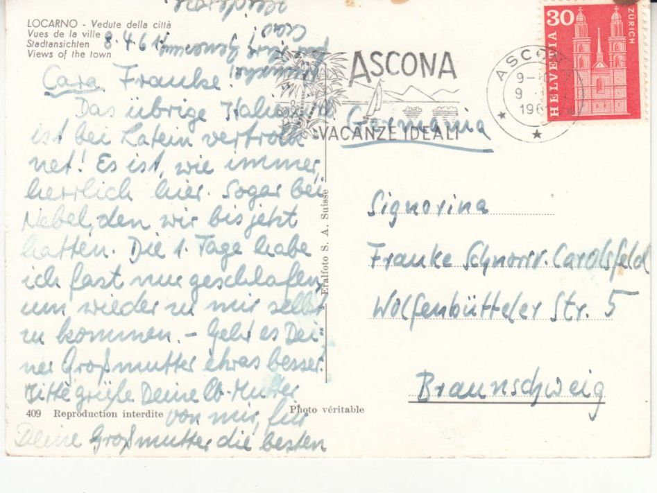 Ansichtskarten: Locarno 1961 – Gebraucht aus Bürglen TG von StampGraf 1