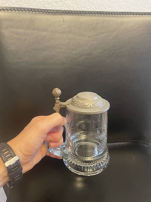 Bicchieri: Bierhumpen/Bierkrug mit Zinndeckel – Usato da Uster venduto da chlini1983 1