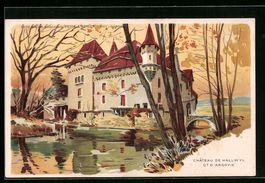 Litho Hallwyl, Chateau, Schloss im Herbs