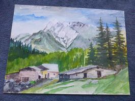 Poschiavo,San Carlo,Maggia,TI,1978,orig.Aquarell,J.Probst