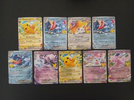 Pikachu Mewtwo Pokémon 30th Celebration German 9 ex Cards