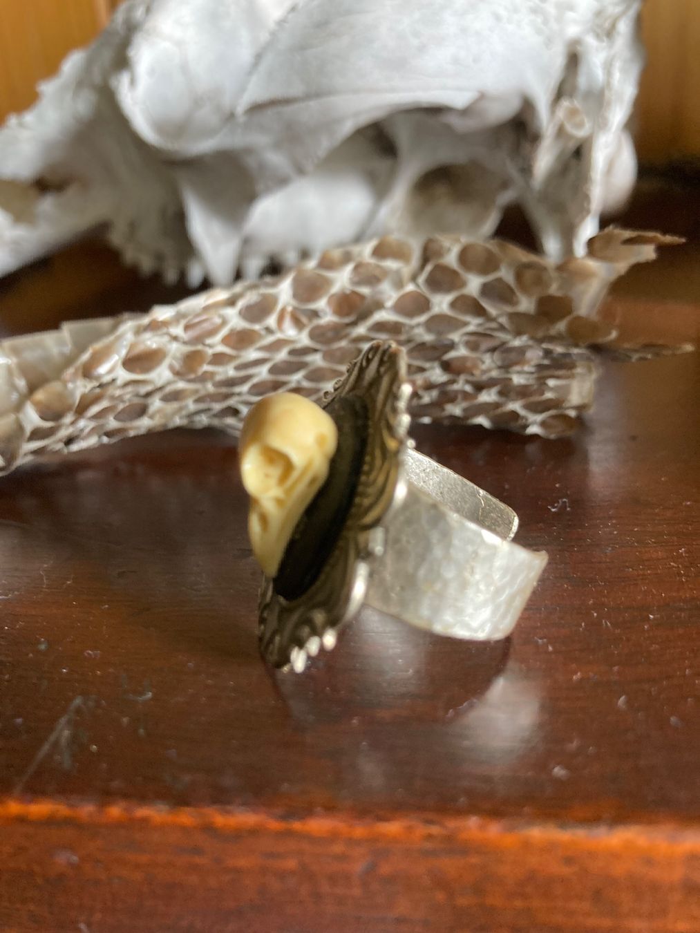 Anelli: Ring mit Vogelschädel (Kunststoff—Einzigartiges Schmuckstück – Usato da Ranflüh venduto da SwR_E19 2