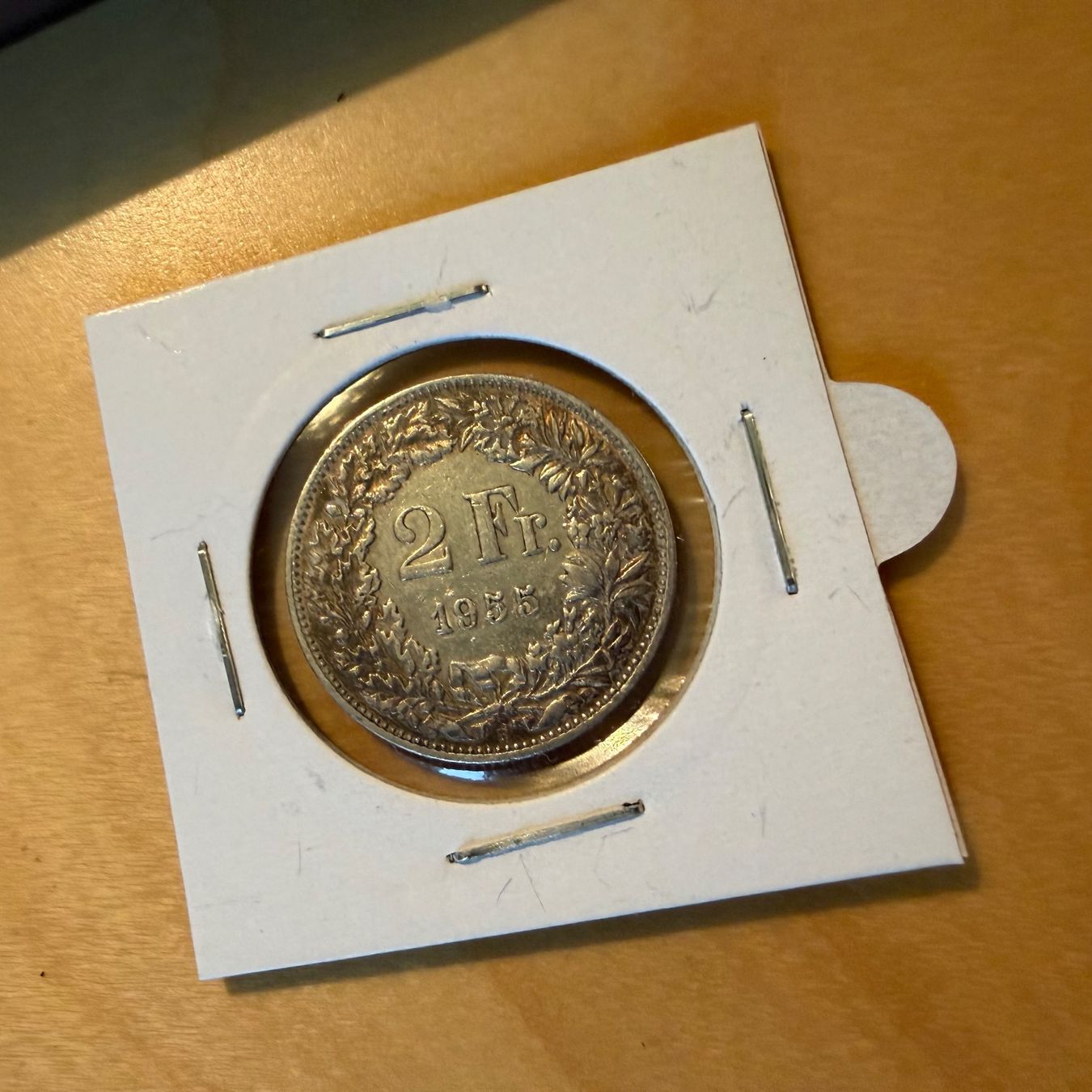 Tutti le monete: Schweizer Silbermünze 2 Franken 1955 – Usato da Wädenswil venduto da NicolaGB