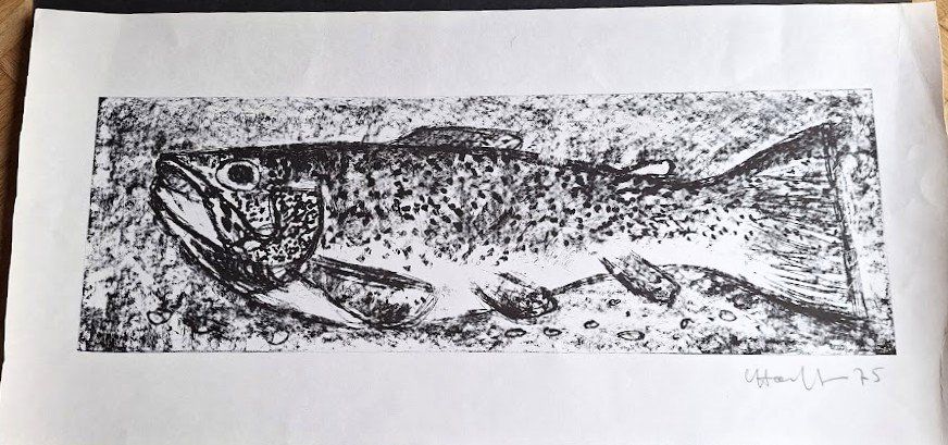 Grafiken & Lithographien: Fisch, Lithografie von L Häfliger 75 – Gebraucht aus Alpnach Dorf von MZ001 3