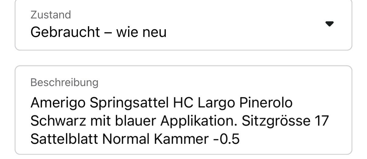 Selle & Accessori: Springsattel Amerigo schwarz – Usato da Degersheim venduto da rit_fyb9 5