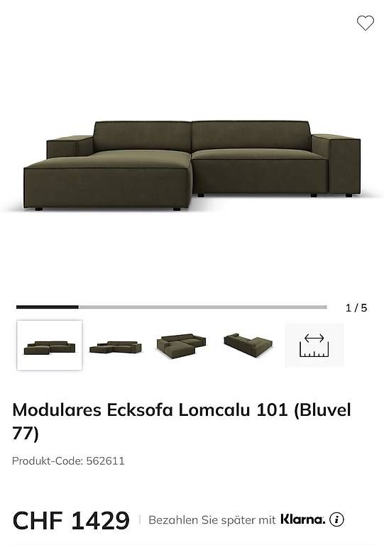 Divani: Neues Sofa zu verkaufen – Nuovo (secondo la descrizione) da Bern venduto da amidorb 1