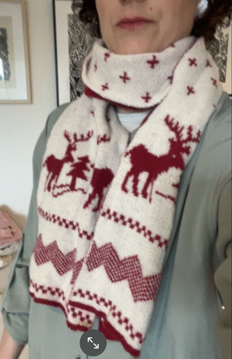 Foulard & Sciarpe: Winter Schal mit Hirsch-Motiv – Usato da Watt venduto da morhea 2