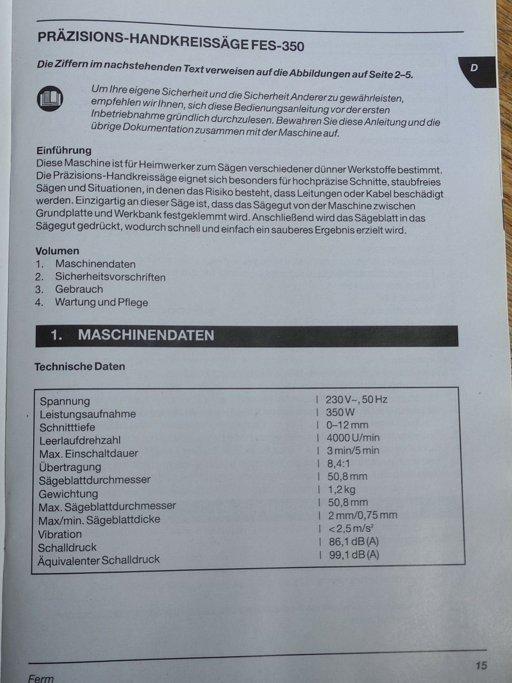 Tutte le macchine: Handkreissäge FES-350 – Nuovo e nell'imballaggio originale da Ennetbaden venduto da Kilimandscharo 2
