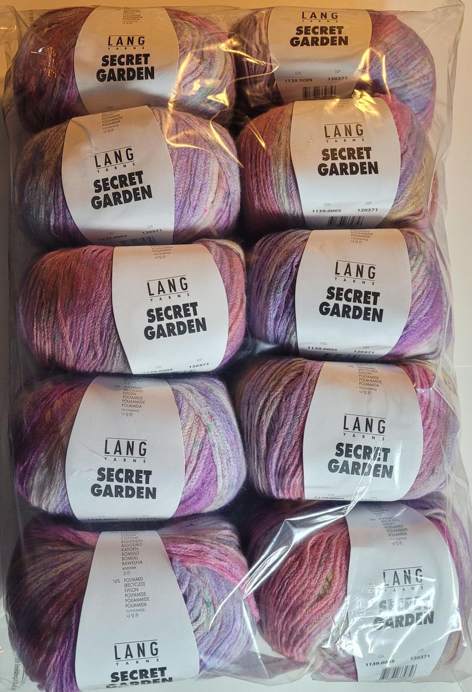 Lang Yarns Lana: SECRET GARDEN - ein farbenfrohes Baumwoll-Mischgarn – Nuovo e nell'imballaggio originale da Burgistein venduto da Azureus58