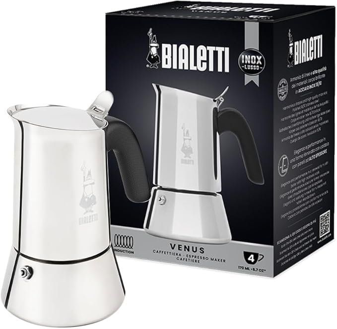 Bialetti Macchine per caffè & Macchine per espresso: Bialetti - New Venus Induction,4 Tassen, Silber – Nuovo e nell'imballaggio originale da Oberentfelden venduto da abz_l7vm