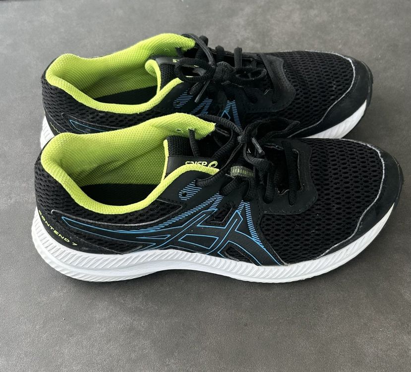 Asics Herrenschuhe: ASICS CONTEND 7 Laufschuhe, schwarz, Gr. 40 – Gebraucht aus Laufen von Gwitterchischte 1