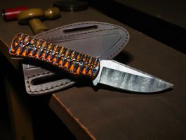 Damast Messer feststehend HANDMADE 21cm ODERMATT No. 39 NEU