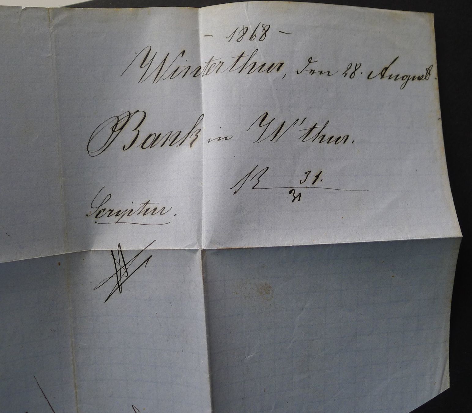 Alle Briefmarken: 1868, Bahnpost WINTERTHUR ZH Stempel eingefasst - Sirnach TG – Gebraucht aus Ebikon von SilvioFreund 4