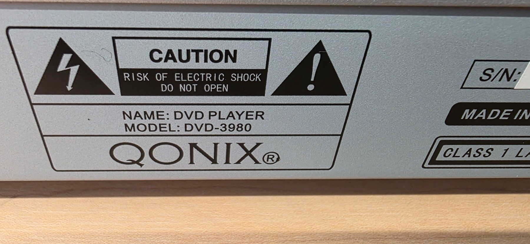 Tutti i DVDs: DVD Player Qonix  DVD 3980 – Usato da Elgg venduto da computerbrocki 2