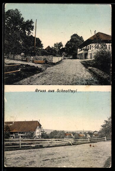 Cartoline postali: AK Schnottwil, Straßenpartien im Ort – Usato da Berlin venduto da bartko-reher