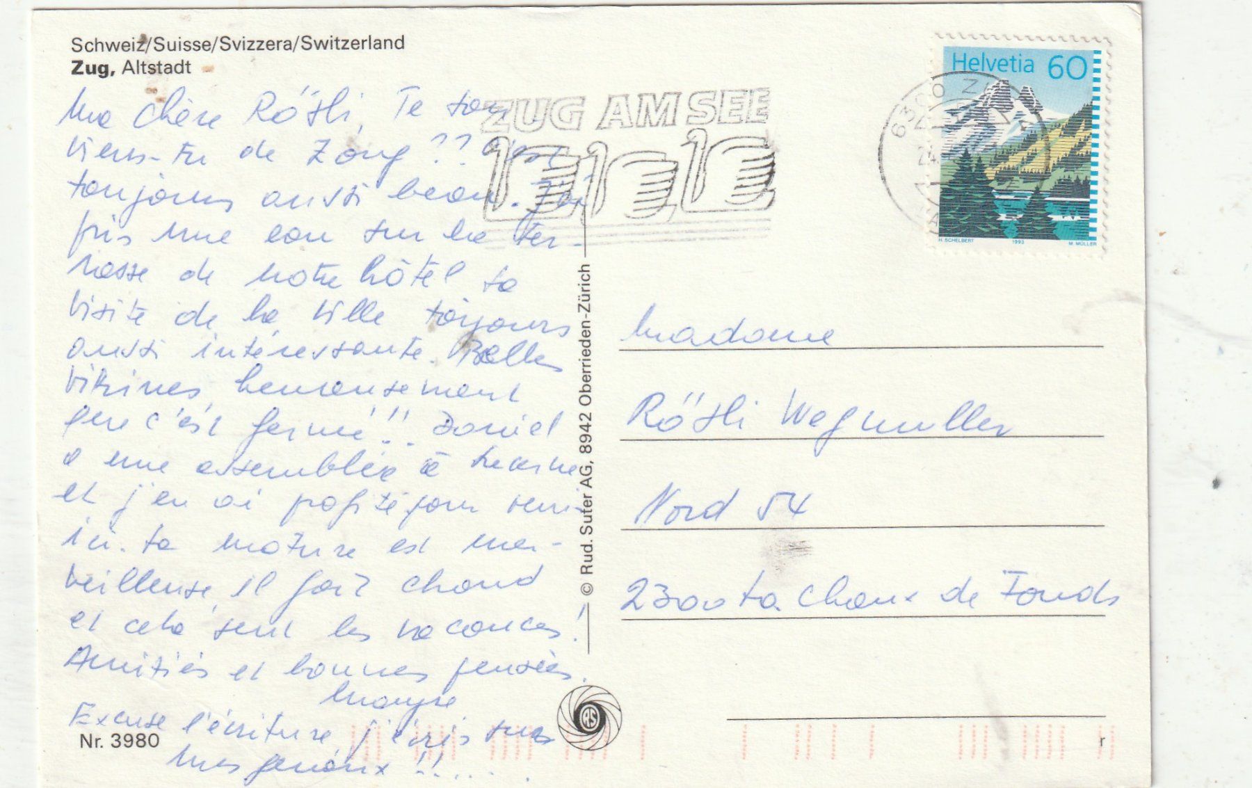Cartoline postali: Zug Altstadt – Usato da Lumbrein venduto da made02 1