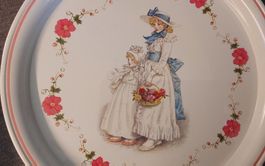 Serviertablett rund Metall Hoffmann Swiss made