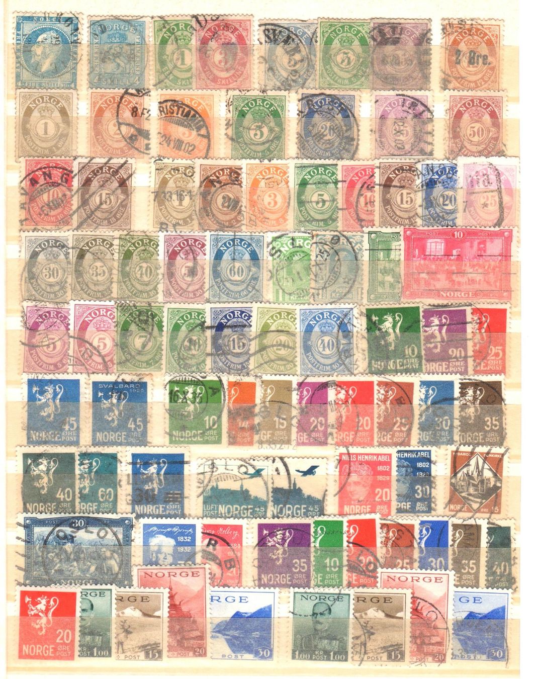 Tutti i francobolli: Norwegen - Sammlung ab 1856 - 230 Briefmarken – Usato da Chavornay venduto da 4dphila
