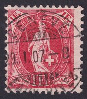 91A, Stehende Helvetia mit Vollstempel GENEVE GE