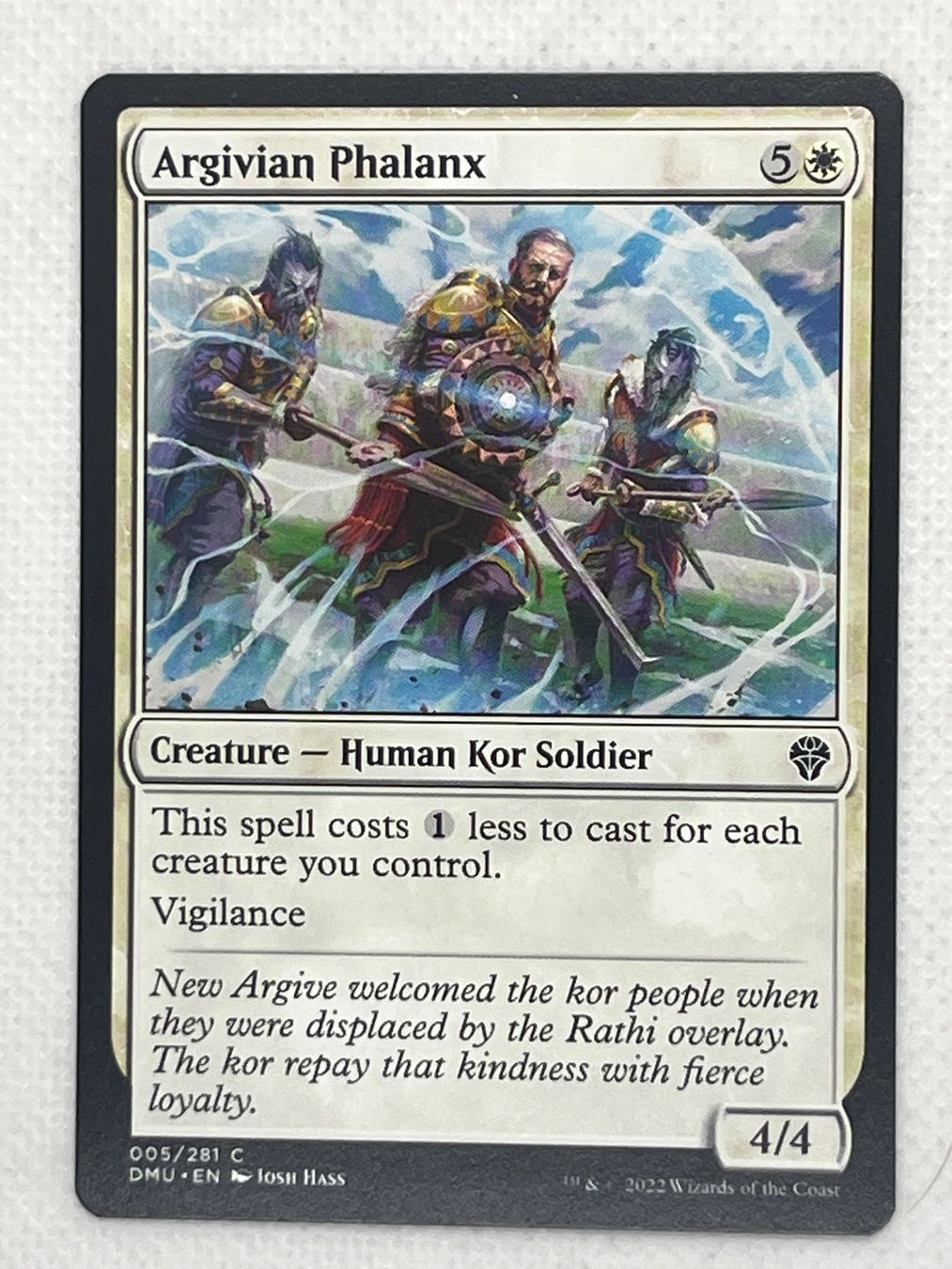 Magic The Gathering Sammelbilder & Trading cards: MTG Argivian Phalanx DMU 005 Englisch Common – Gebraucht aus Hinterkappelen von Kim1992