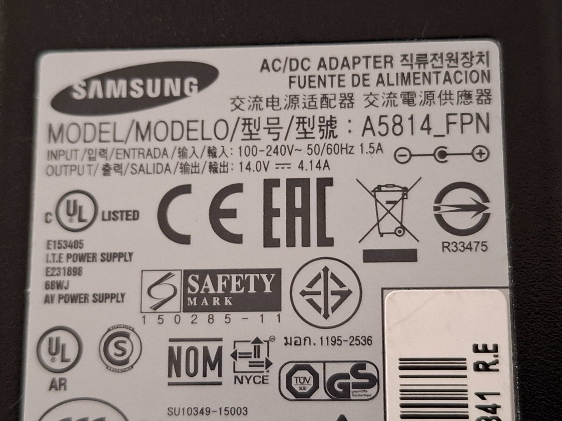 Samsung Caricabatterie: Original Samsung A5814_FPN Ladekabel – Usato da Magden venduto da SelHas 2