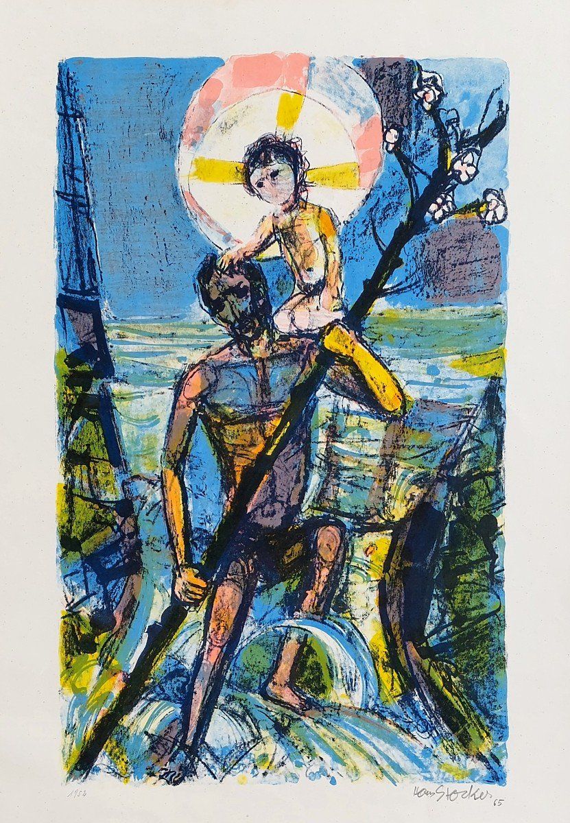 Grafica & Litografie: PEINTRE BÂLOIS - Hans Stocker - Lithographie – Usato da Montmelon venduto da canelle-12