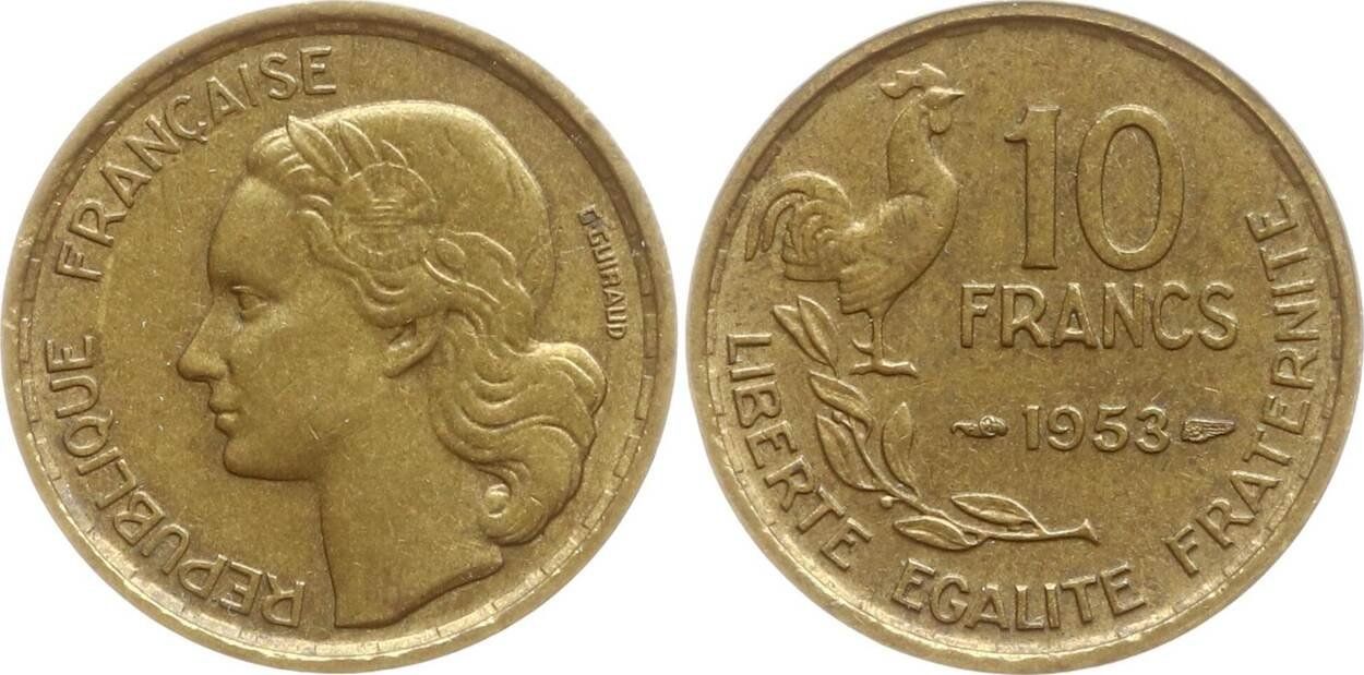 Tutti le monete: 10 Franc Frankreich 1953 – Usato da Kriens venduto da TSCH1