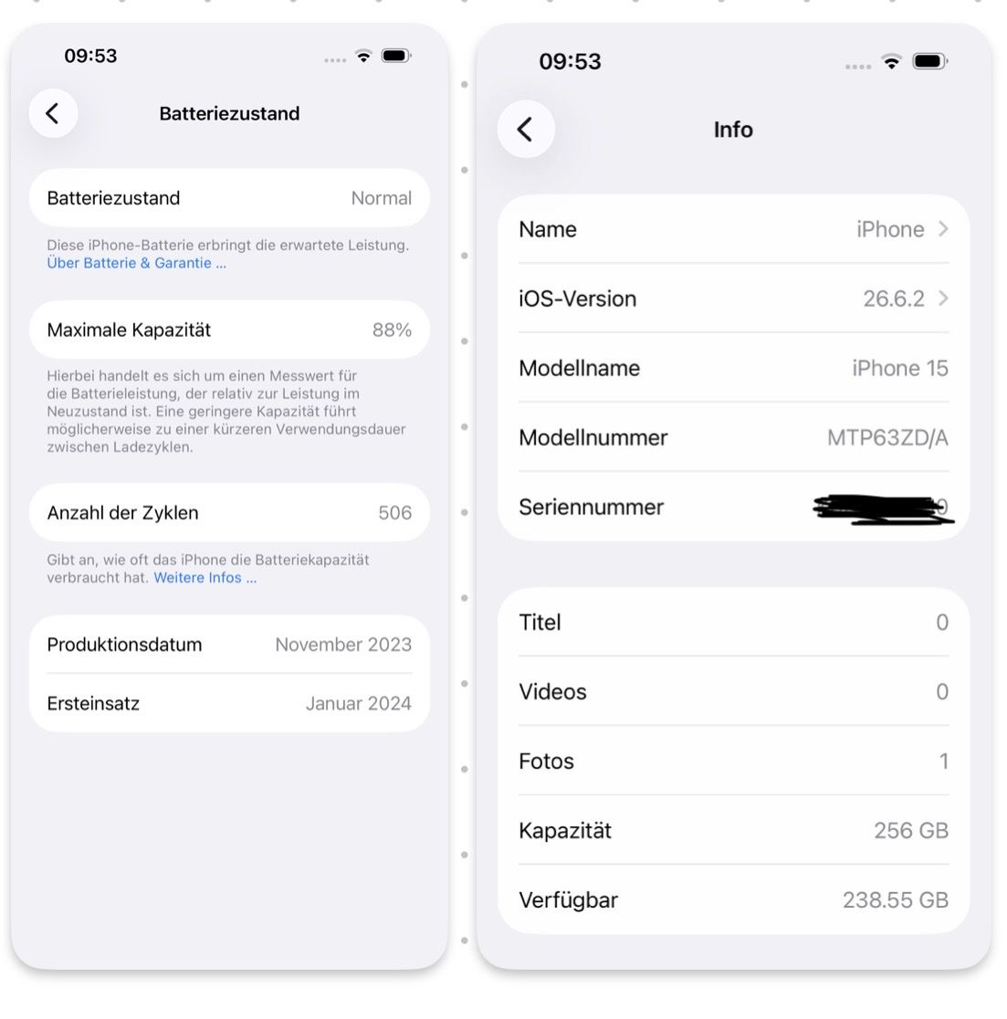 Apple Handys / Smartphones: iPhone 15 (256GB) – Gebraucht aus Luzern von jmich_ 1