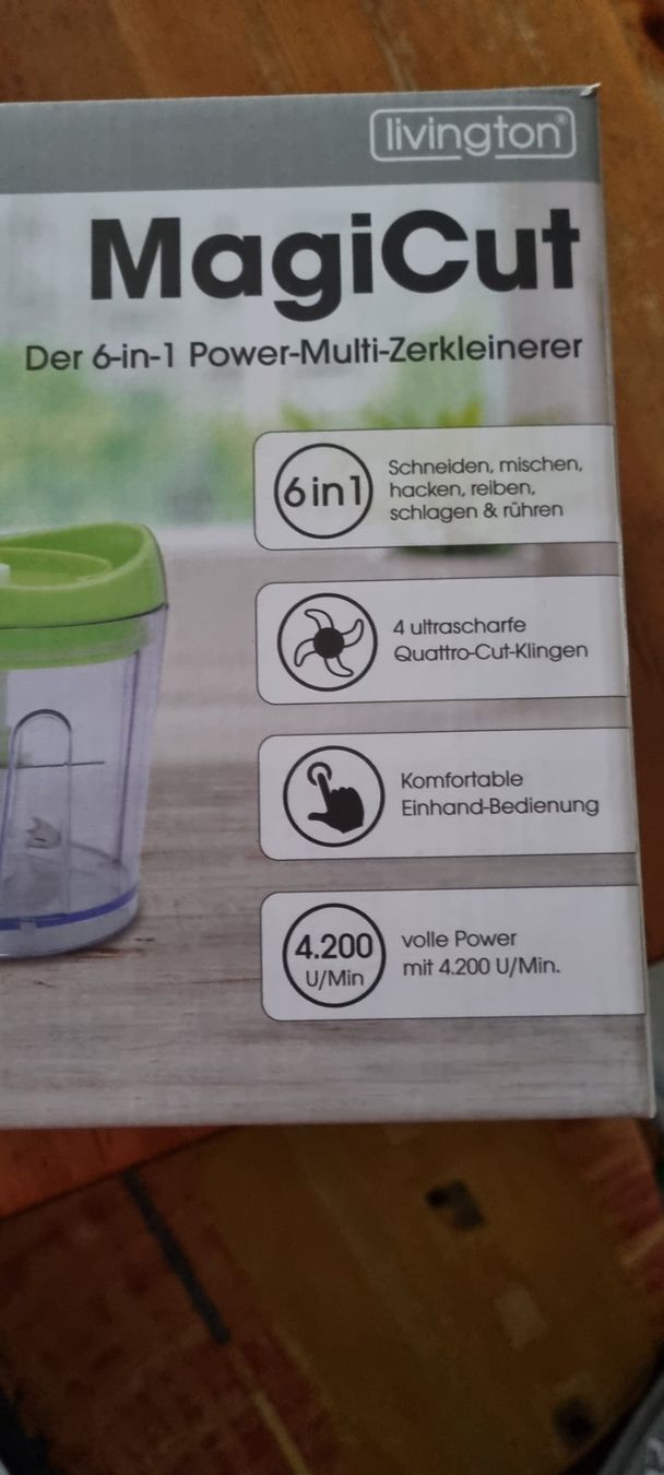 Elettrodomestici da cucina: MAGICUT DER 6-IN-1 POWER-MULTI-ZERKLEINERER – Nuovo e nell'imballaggio originale da Dintikon venduto da bonita099 2
