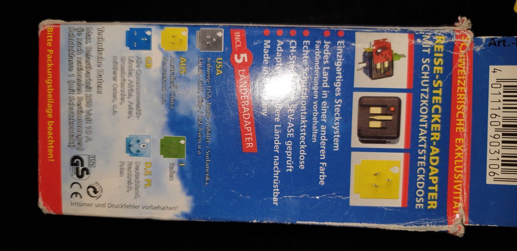 Spine: Reise Stecker Adapter – Usato da Gwatt (Thun) venduto da Letzte-Chance-III 6