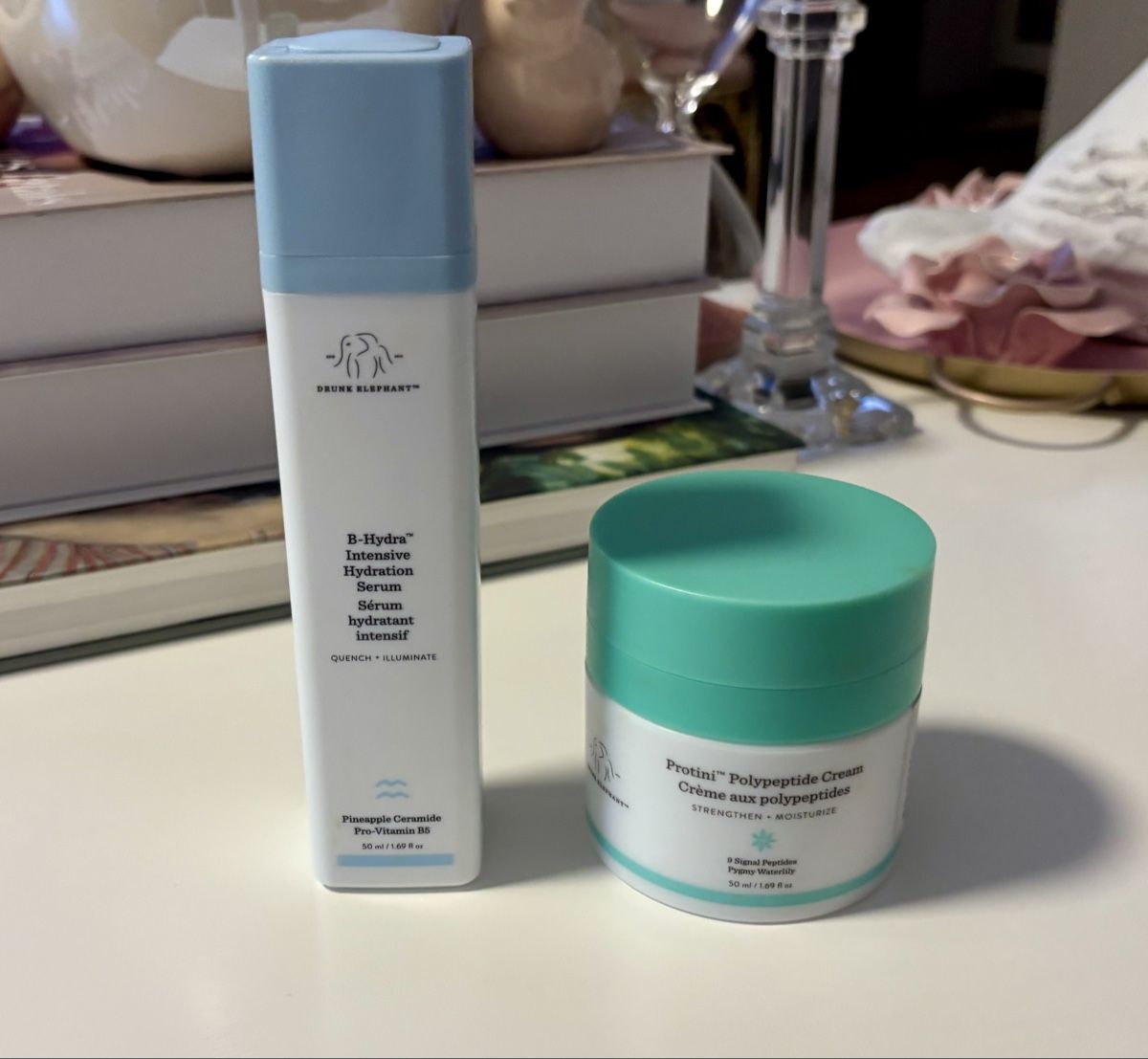 Sephora Cura del viso: Drunk Elephant Set: B-Hydra Serum&Creme – Usato da Baden venduto da Tiffany6878