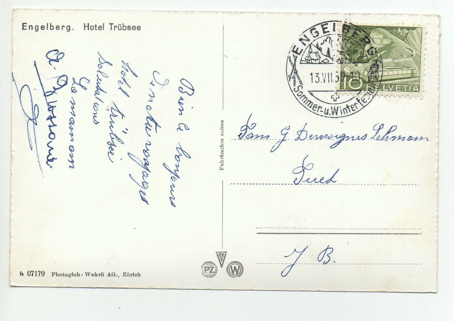 Cartoline postali: ENGELBERG Drahtseilbahn Gerschnialp – Usato da Jona venduto da philajona 1