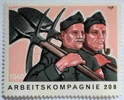 Soldatenmarke 2.WK, Arbeits Kompanie 208, Wi HD-Arb 16