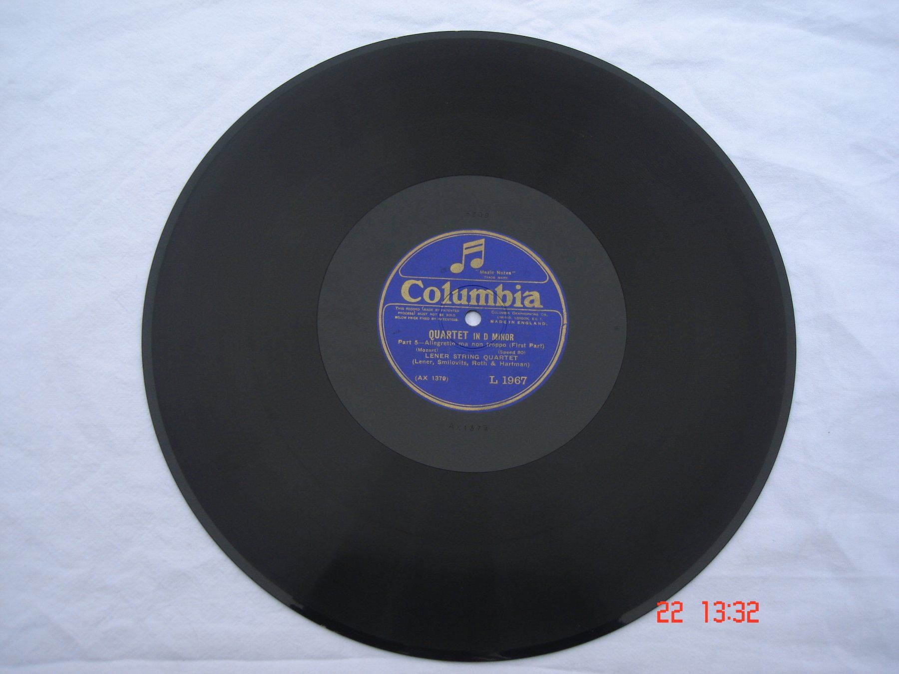 Dischi in vinile: Schellackplatten Mozart Streichquartett d-Moll Nr.15 Op.421 – Usato da Aeschi SO venduto da abi1951 5