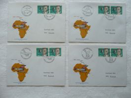 1977 Mittelholzer Afrika-Gedenkflug, 4 Bel.je 1 Paar SBK 585