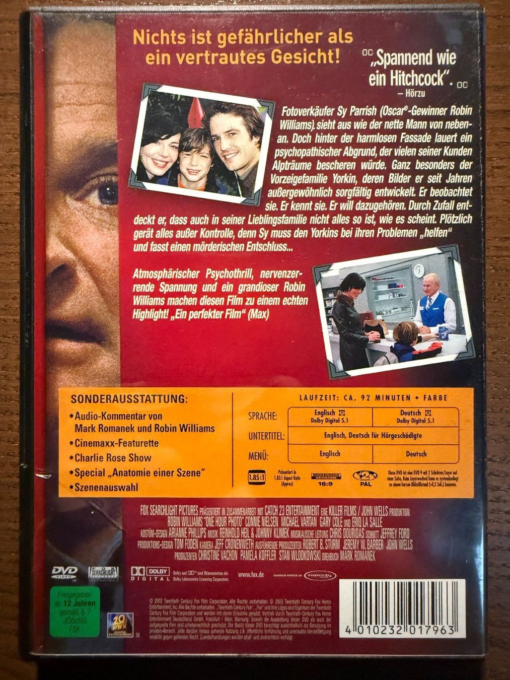 Tutti i DVDs: One Hour Photo – Usato da Zürich venduto da FilmFreunde 1