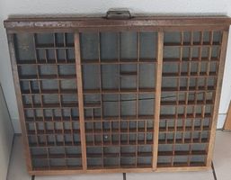 Vintage Holz Setzkasten 66 x 51 x 6 cm