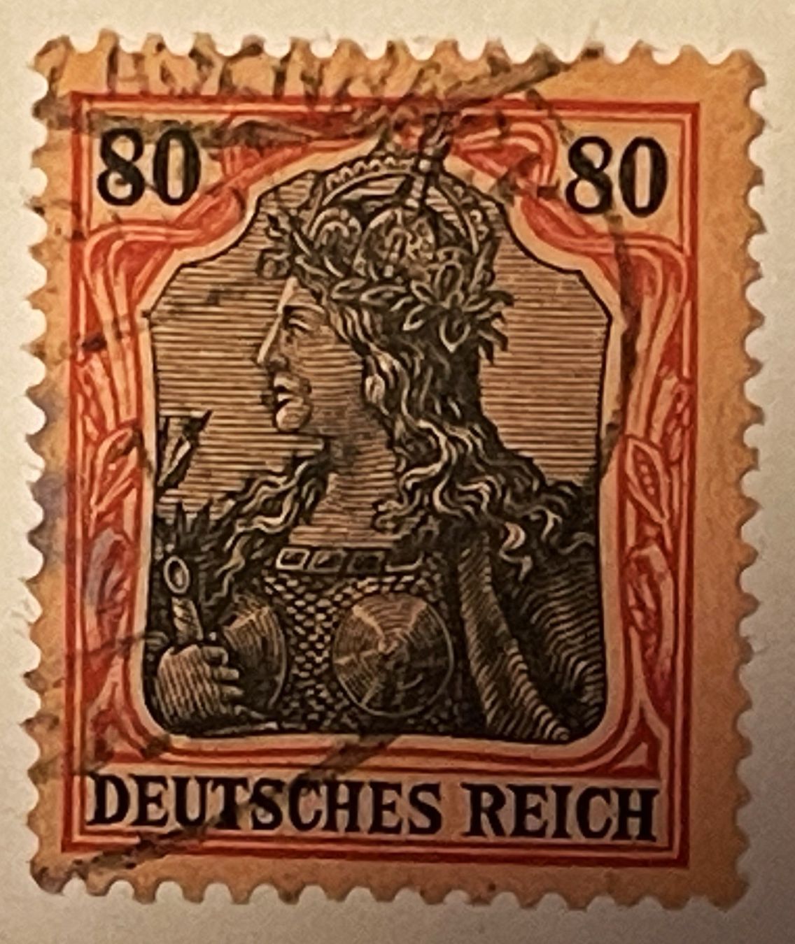 Tutti i francobolli: Deutsches Reich 80 Pfennig – Usato da Oftringen venduto da Vucki 1