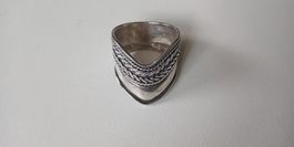 Breiter Designer Ring Silber 925 zu Nile Free People Boho