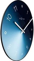 Gradient Uhr Wanduhr Blau Glas Metall