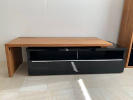 Hülsta Lowboard/TV-Möbel, ausziehbar inkl. 2 Wandtablar