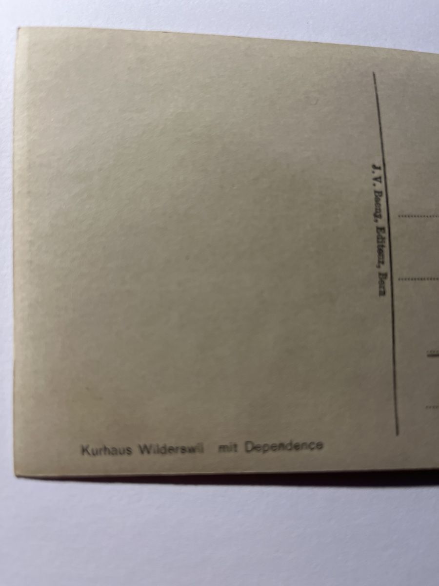 Ansichtskarten: Alte Postkarte Kurhaus Widerswil mit Dependence – Gebraucht aus scharnachtal von Riso500 1