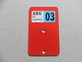CH Velonummer Velo Nummer 2003 Geschenk Jahr 03 GE Vignette