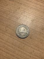 1 Schweizer Franken Silber Münze Jahrgang 1961