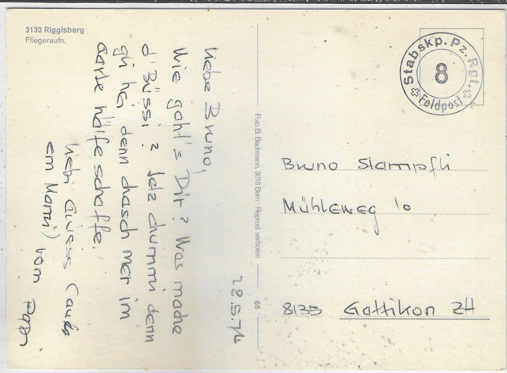 Cartoline postali: Flugaufnahme Riggisberg – Usato da Ettingen venduto da Kartenplanet 1