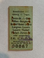 SBB Edmondson Karton Billett 1947