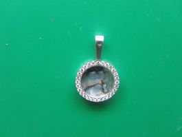 Perlmutt-Diamant Anhänger-18 K.Weissgold
