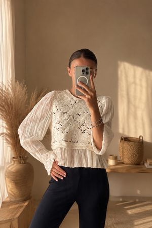 White Blouse, S, NEW