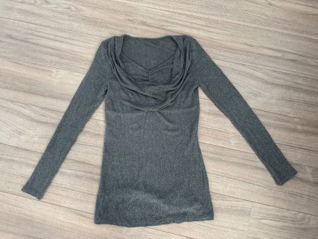 Elegantes Oberteil grau mit Glitzer Gr. M